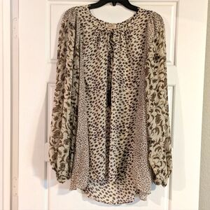 Cream Multiprint Blouse